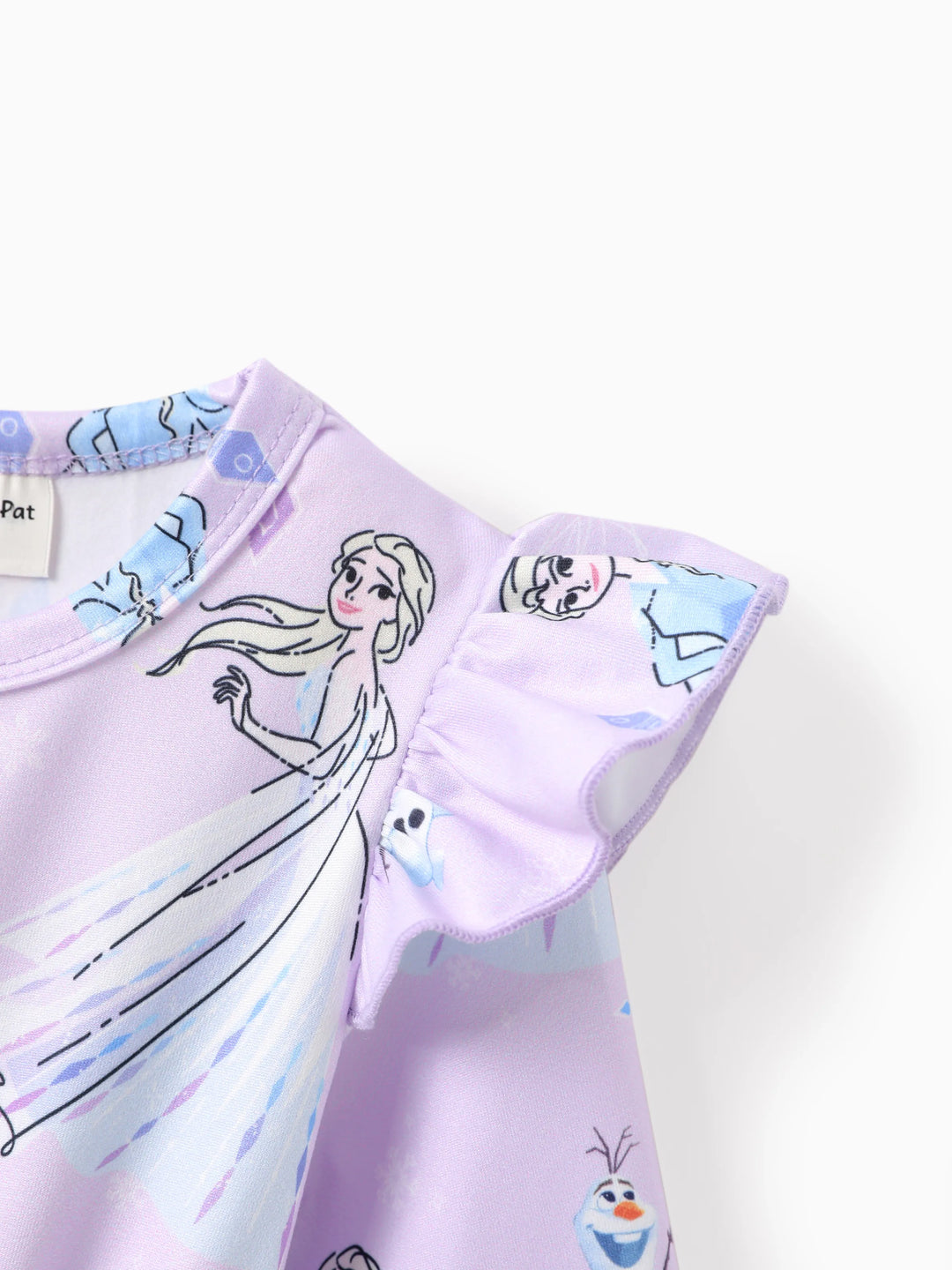 Robe Elsa à manches papillon pour petite fille Disney La Reine des Neiges, violet clair