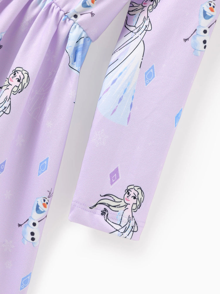 Disney Frozen Toddler Girl Elsa Flutter-sleeve Dress Light Purple