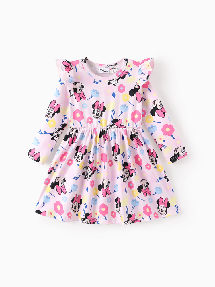 Disney Mickey and Friends Toddler Girl Minnie Ruffle Dress Pink