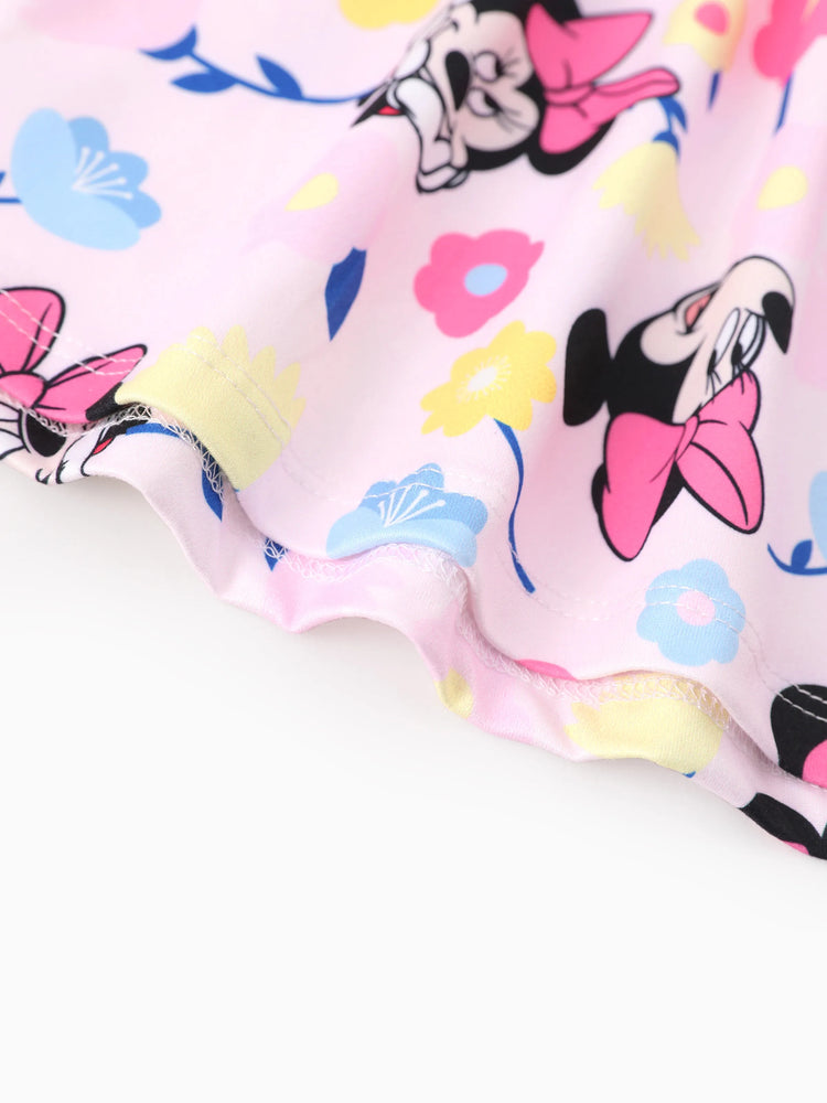 Disney Mickey and Friends Toddler Girl Minnie Mouse Ruffle Dress Pink