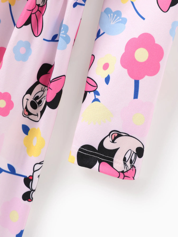 Disney Mickey and Friends Toddler Girl Minnie Mouse Ruffle Dress Pink