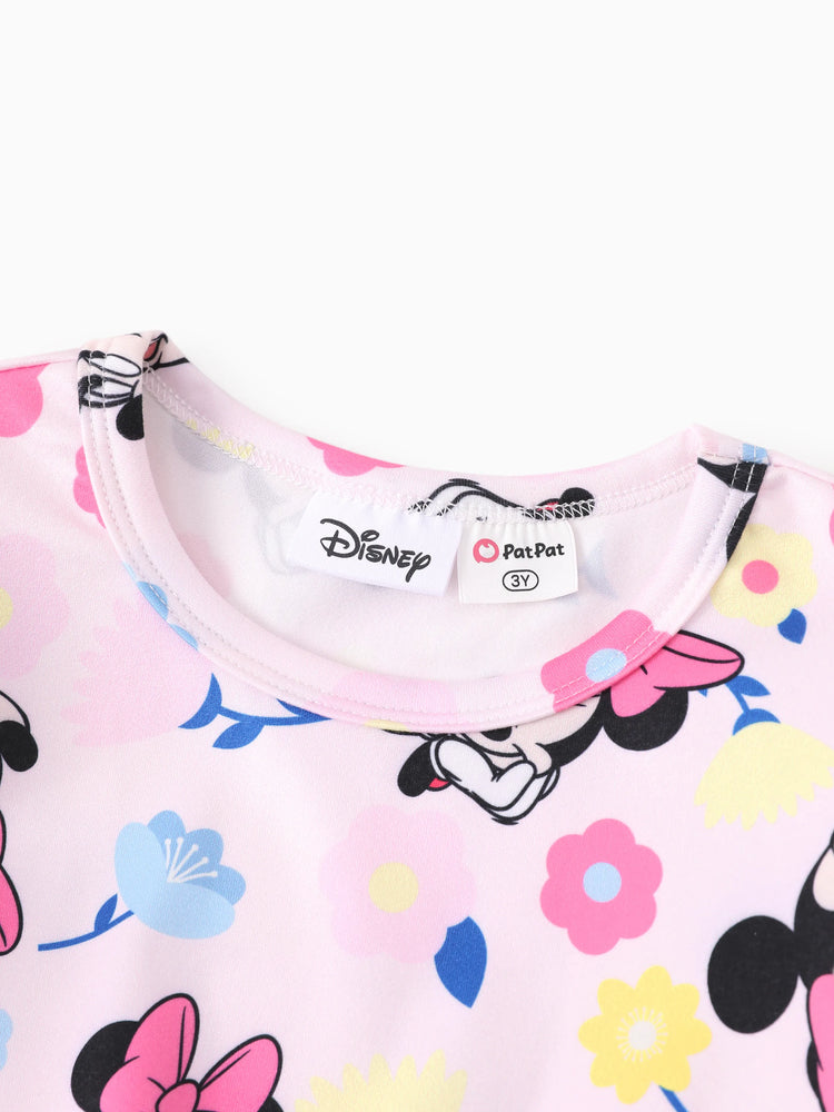Disney Mickey and Friends Toddler Girl Minnie Mouse Ruffle Dress Pink