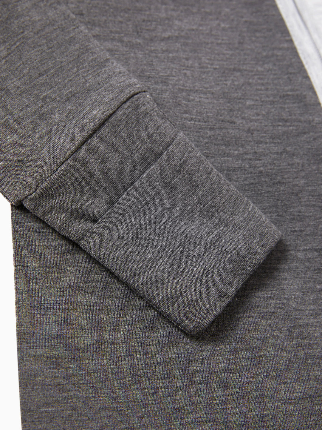 Bamboo Baby Boy / Girl Color Block 2-Way Zipper Anti Slip Long Sleeve Rompers Grey