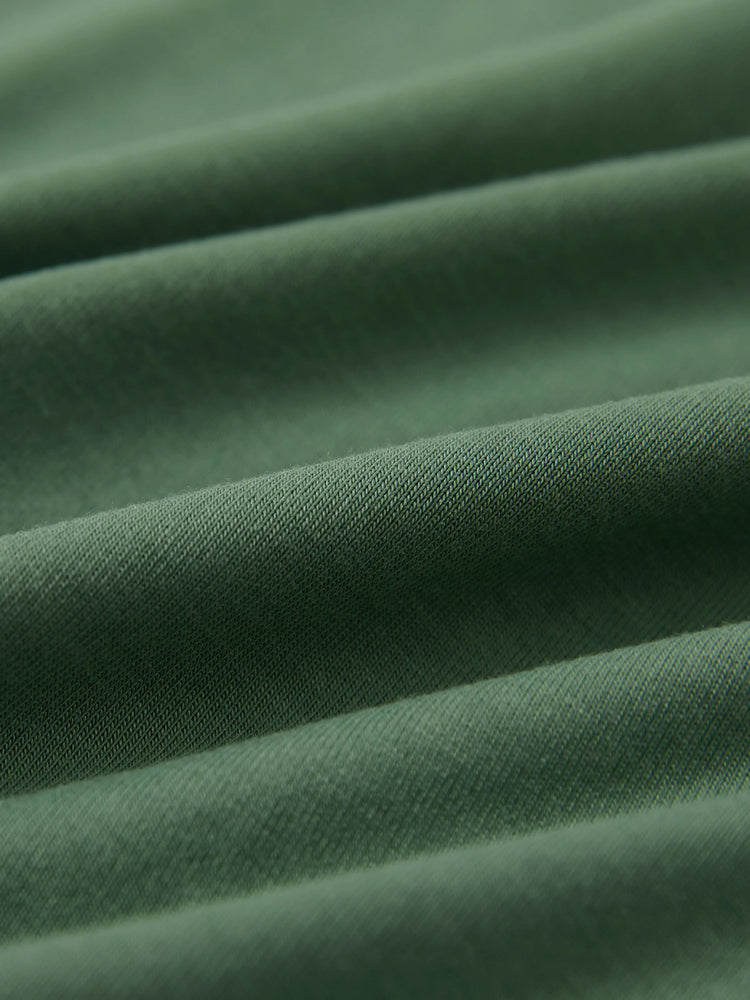 Bamboo Baby Boy/Girl 2-Pack Long Sleeve Romper 2-Way Zip Anti Slip Footie. Green