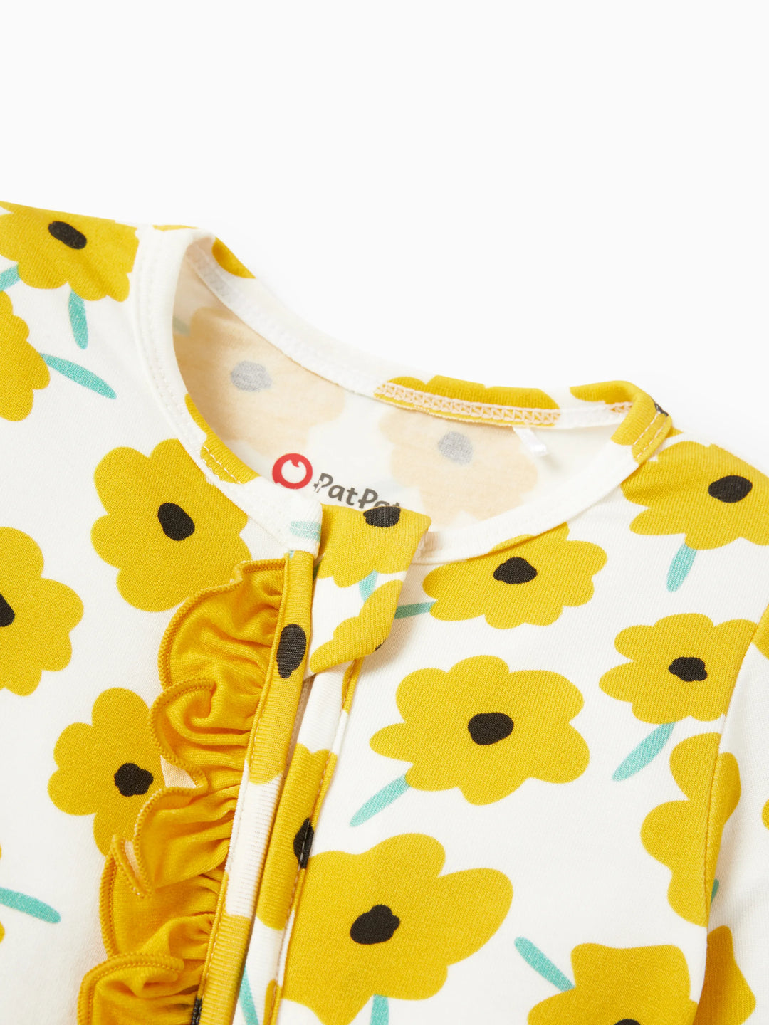 Pijama de bambú para bebé niño/niña con estampado de animales, cremallera bidireccional, antideslizante, de manga larga y con banda para el pelo, amarillo