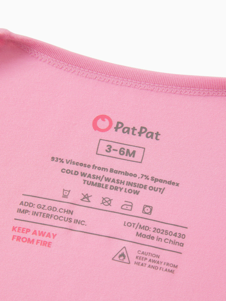 Bambus Baby Jungen/Mädchen 2er-Pack Langarmstrampler 2-Wege-Reißverschluss Anti-Rutsch-Footie. rosa