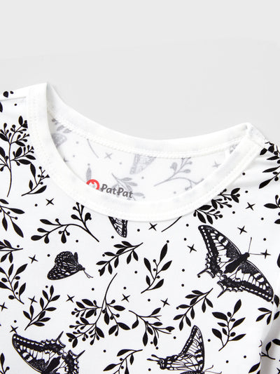 Christmas / Halloween Pajama 2-piece Bamboo Pajamas Set With Childlike Print for Baby / Toddler( Snug-Fitting) White