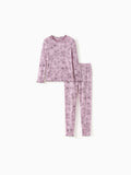 Toddler / Kids Pajamas 2-piece Pajama Set with Soft Tencel Lyocell Wool Blend (Snug-Fitting ) Pink