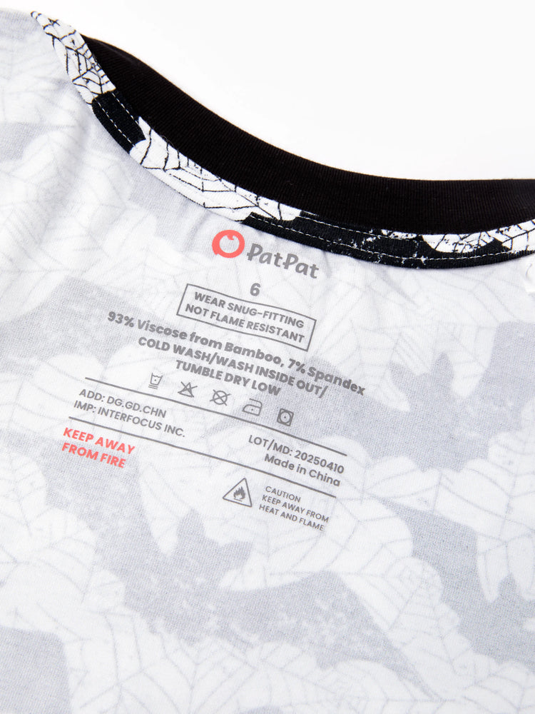 Pyjama 3 pièces en bambou pour garçon, idéal pour Noël ou Halloween, idéal pour les 4 saisons (coupe ajustée), gris