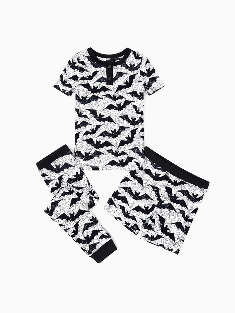 Pyjama 3 pièces en bambou pour garçon, idéal pour Noël ou Halloween, idéal pour les 4 saisons (coupe ajustée), gris
