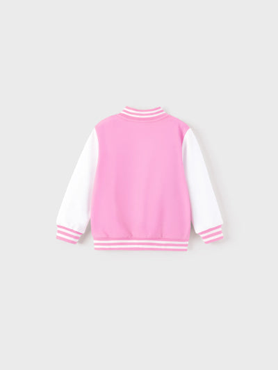 Disney Princess Toddler Girl Cinderella/Belle/Ariel/Rapunzel Colorblock Bomber Jacket Pink