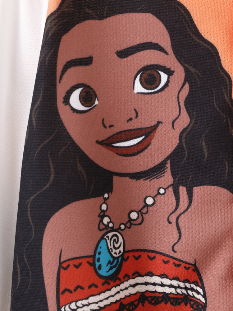Veste bomber à boutons-pression colorblock Disney Princess Moana pour petite fille, orange
