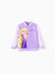Disney Princess Toddler Girl Rapunzel Colorblock Snap Button Bomber Jacket Purple