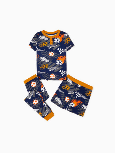 Pyjama 3 pièces en bambou pour garçon, idéal pour Noël ou Halloween, idéal pour les 4 saisons (coupe ajustée), noir