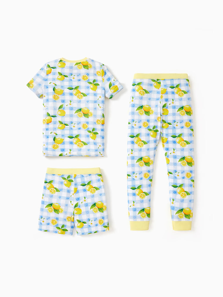 Pyjama de Noël/Halloween pour tout-petits/enfants Ensemble de pyjama 3 pièces en bambou Look 2 en 1 pour 4 saisons (ajustement parfait) Bleu