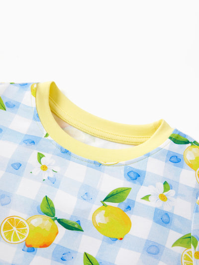 Toddler / Kids Christmas / Halloween Pajamas 3-Piece Bamboo Pajama Set 2-in-1 Look for 4 Seasons (Snug-Fitting) Blue