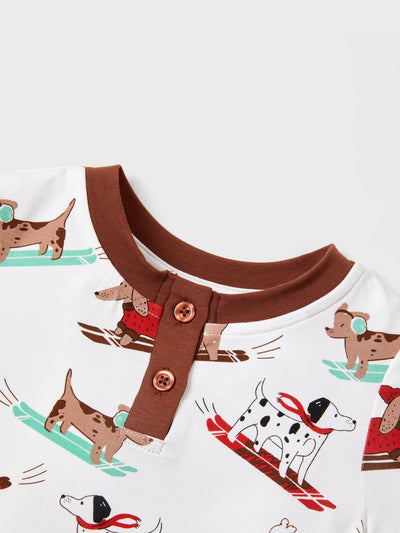 Pijama de bambú de 3 piezas para niños pequeños/niños, para Navidad/Halloween, 2 en 1, para las 4 estaciones (ajustado), color blanco