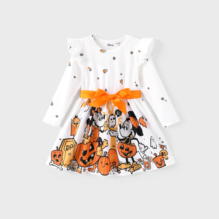 Robe à volants blanche pour petite fille Disney Mickey et ses amis pour Halloween