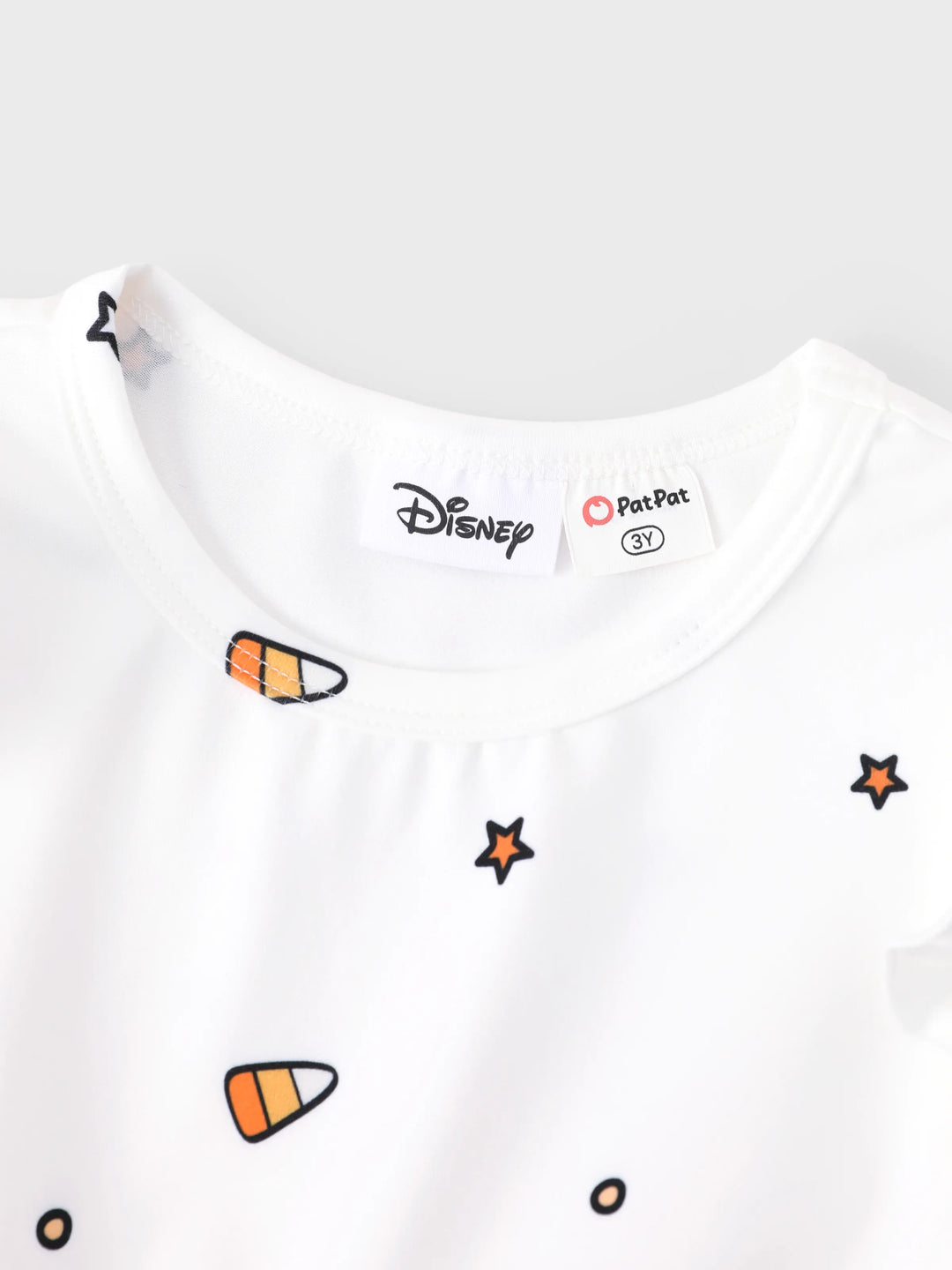 Disney Mickey and Friends Halloween Toddler Girl mickey Ruffle Dress White