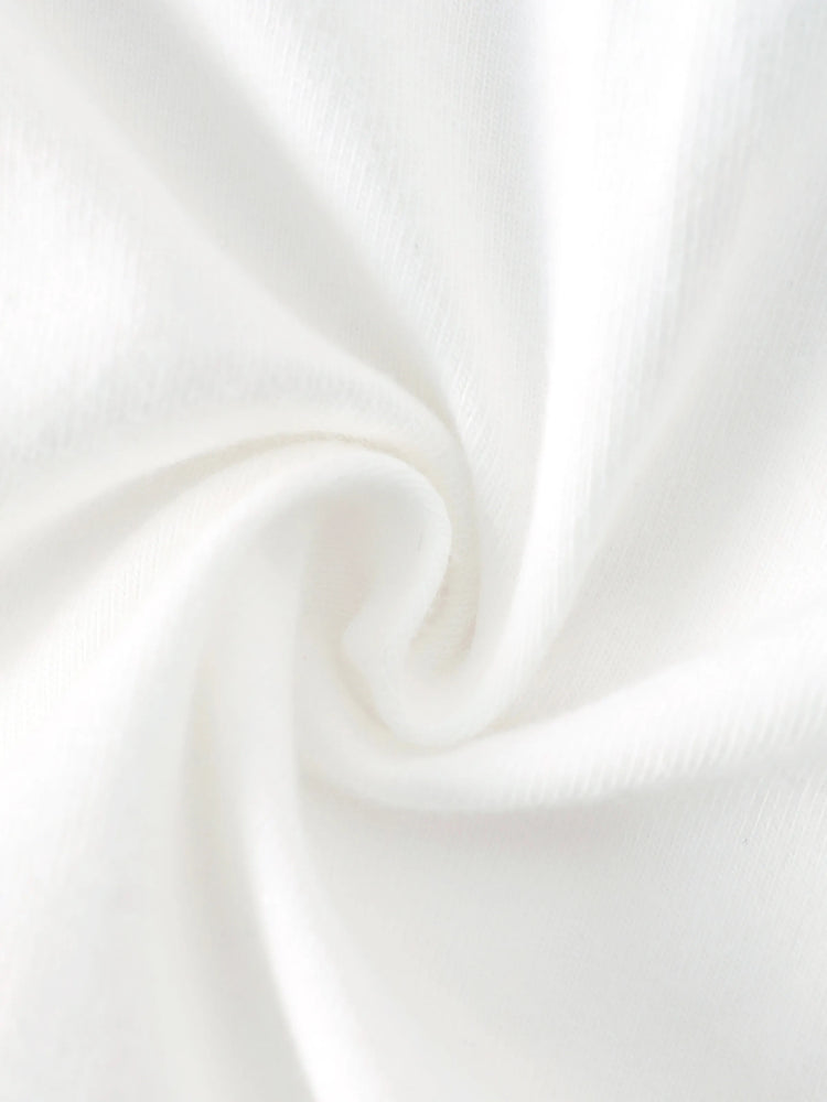 Robe Peppa Pig en coton à manches longues pour petite fille, motif Peppa Pig, blanche