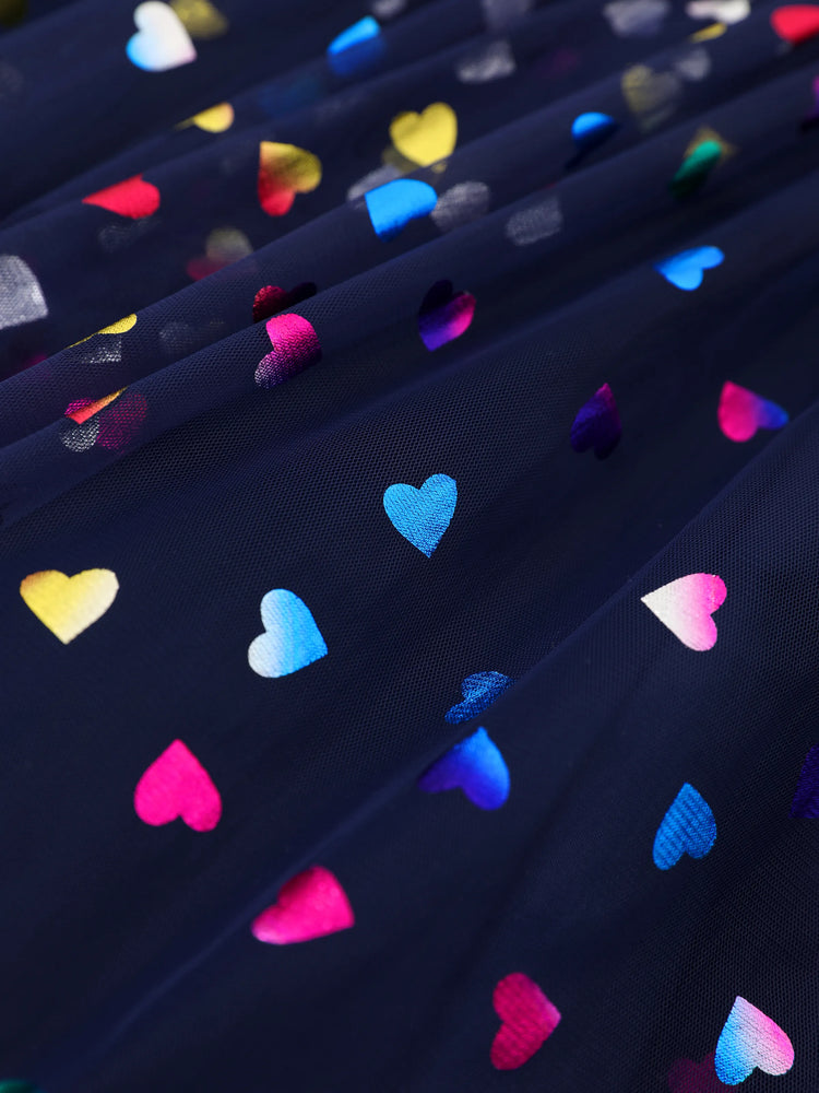 Peppa Pig Kleinkind Mädchen Peppa Muster Langärmeliges Baumwollkleid  tiefblau