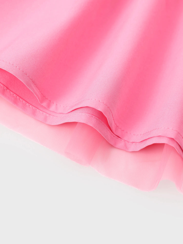 Disney Mickey and Friends Toddler Girl Minnie Mouse Mesh Splice Sweatshirt Dress White