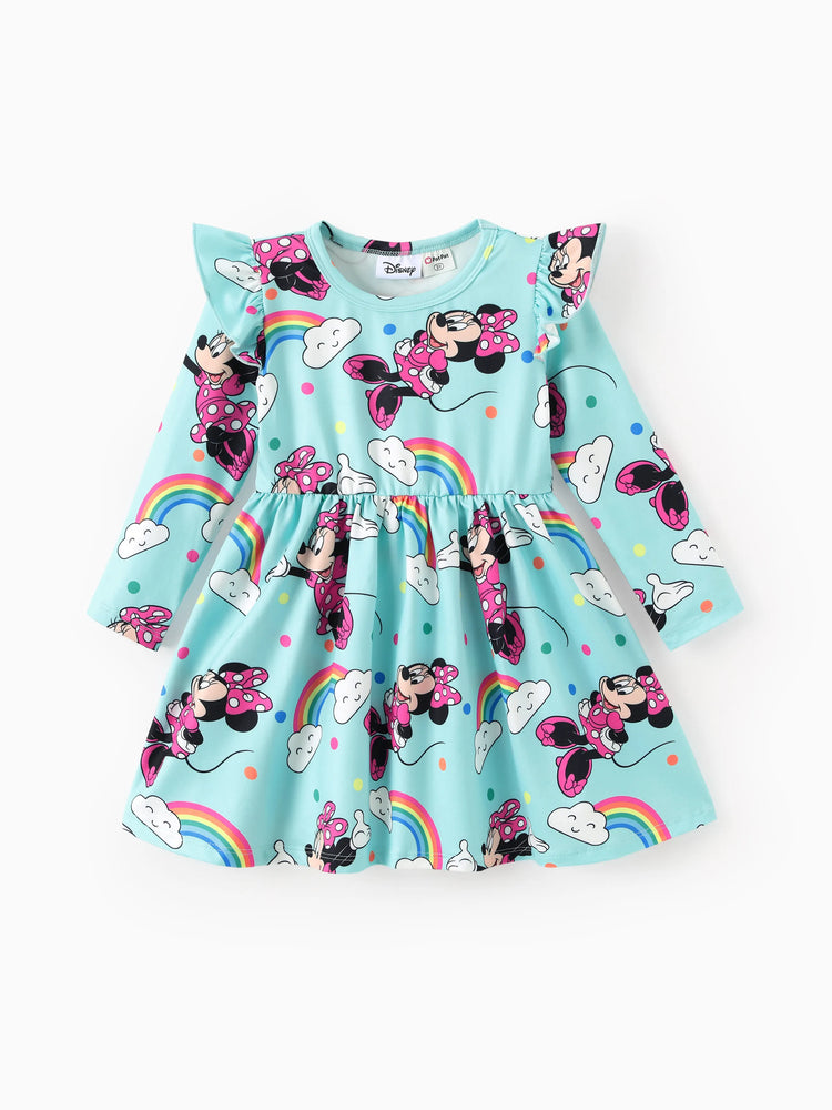 Disney Mickey and Friends Toddler Girl Minnie Mouse Ruffle Dress Blue