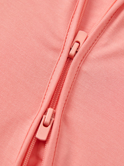 Bamboo Baby Boy / Girl 2-Way Zip Onesies Anti Slip Childlike Food Pattern Bamboo Sleepwear (Snug-Fitting) Pink