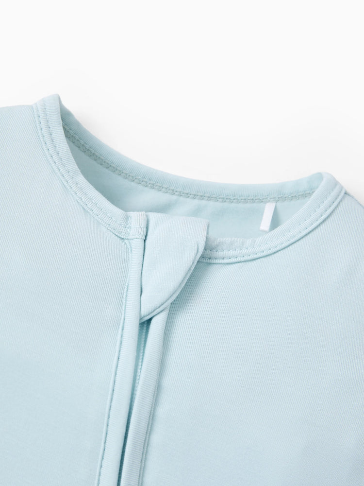 Grenouillère en bambou pour bébé garçon/fille, fermeture éclair à double sens, antidérapante, motif alimentaire enfantin, vêtements de nuit en bambou (bien ajustés)
 Turquoise