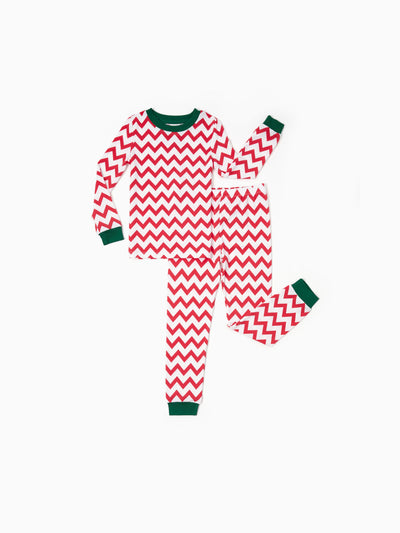 Pyjama de Noël / Halloween Ensemble de pyjama 2 pièces avec imprimé enfantin pour tout-petits / enfants (ajustement serré) Bloc de couleur