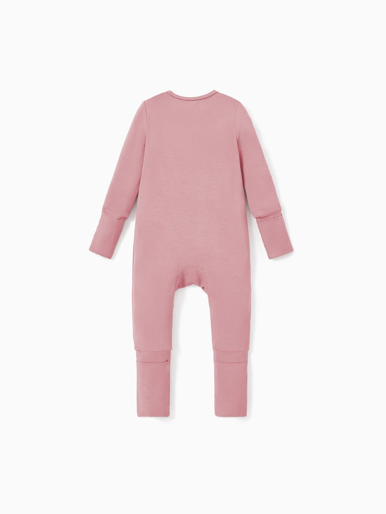 Kids Baby / Girl Bamboo Pajamas With Childlike Print (Snug-Fitting) Pink