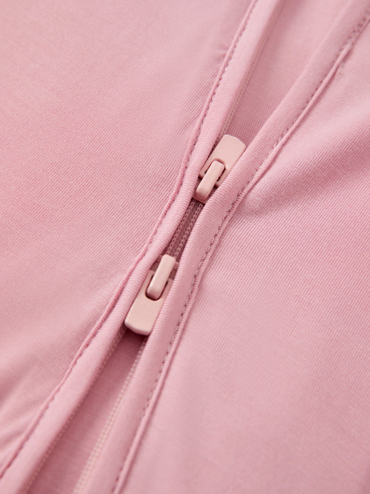 Kids Baby / Girl Bamboo Pajamas With Childlike Print (Snug-Fitting) Pink