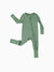 Baby snug-fitting bamboo pajamas, dark green.