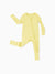 Snug-fitting bamboo baby pajamas, yellow.