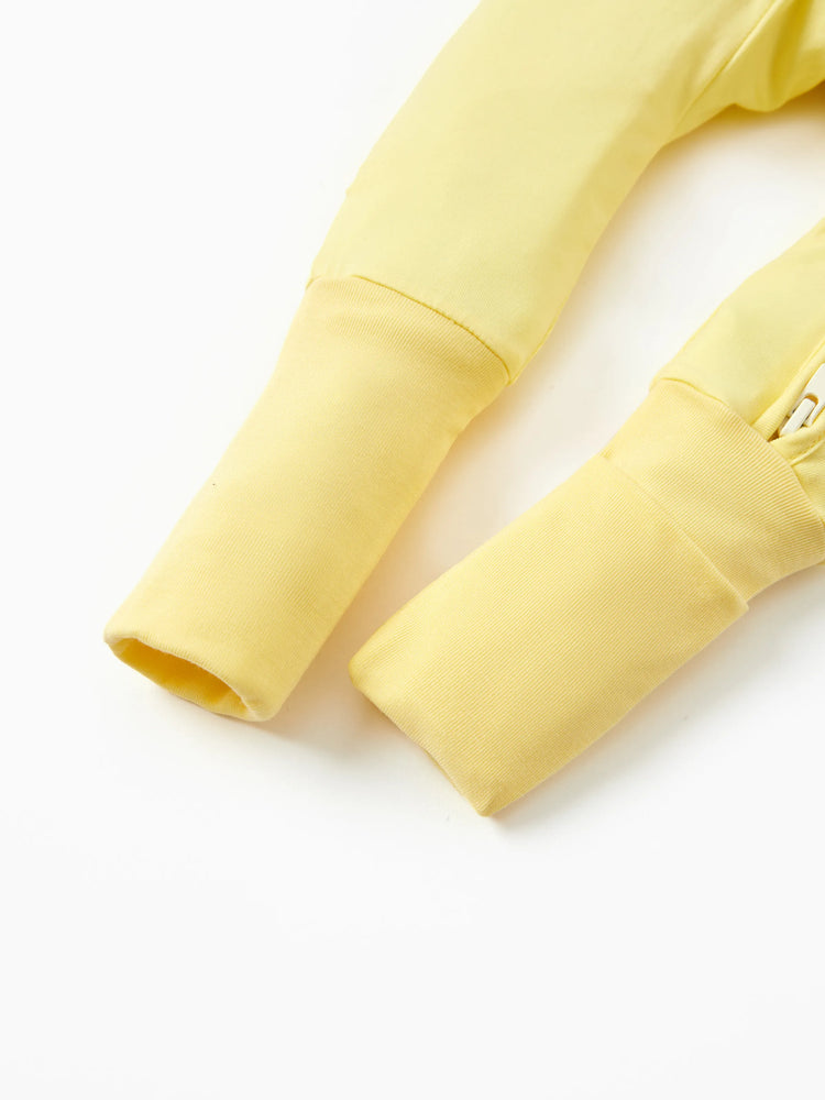 Pyjama en bambou pour bébé/fille avec imprimé enfantin (ajusté) jaune