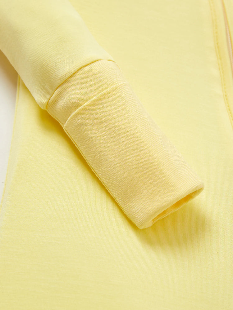 Pyjama en bambou pour bébé/fille avec imprimé enfantin (ajusté) jaune