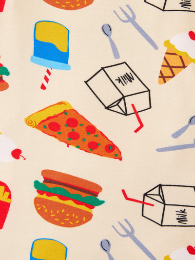 Pijama de bambú para bebé/niña con estampado infantil (ajustado) marrón