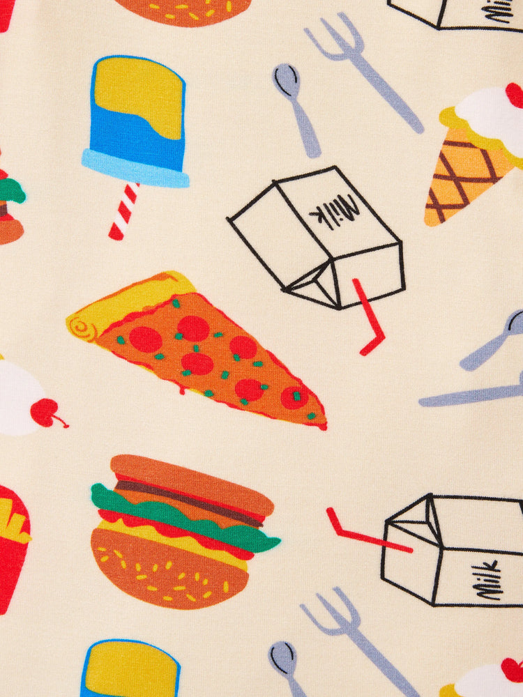 Pyjama en bambou pour bébé/fille avec imprimé enfantin (ajusté) marron