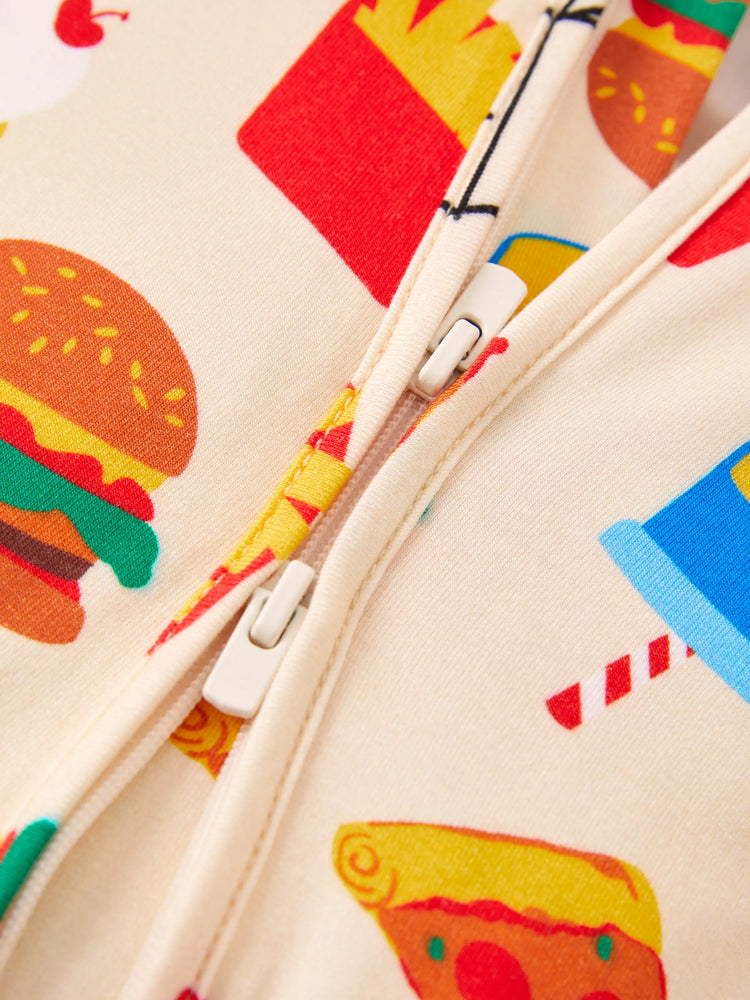 Pyjama en bambou pour bébé/fille avec imprimé enfantin (ajusté) marron