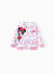 Disney Mickey and Friends Toddler/Kids Girl Minnie Mouse Argyle Pattern Hooded Jacket White