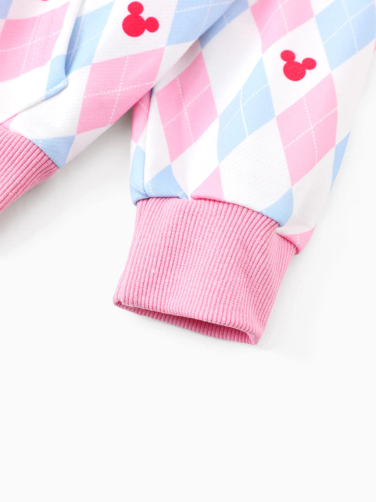 Veste à capuche blanche à motif losanges Minnie Mouse pour fille et enfant Disney Mickey et ses amis