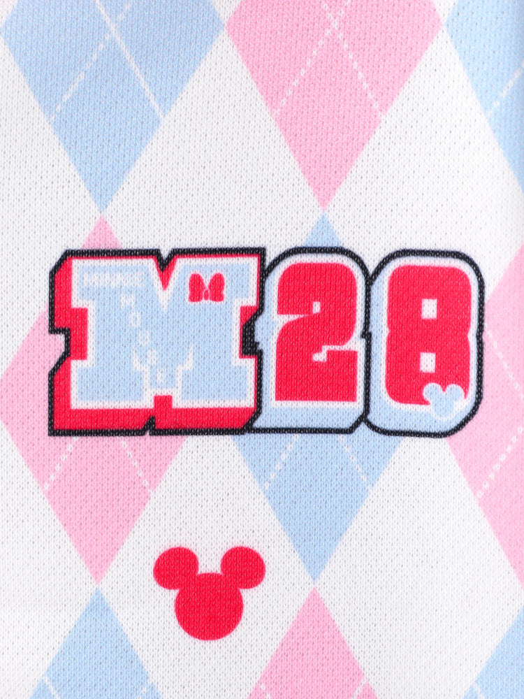 Veste à capuche blanche à motif losanges Minnie Mouse pour fille et enfant Disney Mickey et ses amis