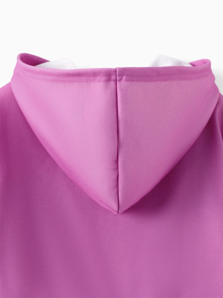 Disney Mickey and Friends Toddler/Kids Girl Minnie Mouse Argyle Pattern Hooded Jacket Hot Pink