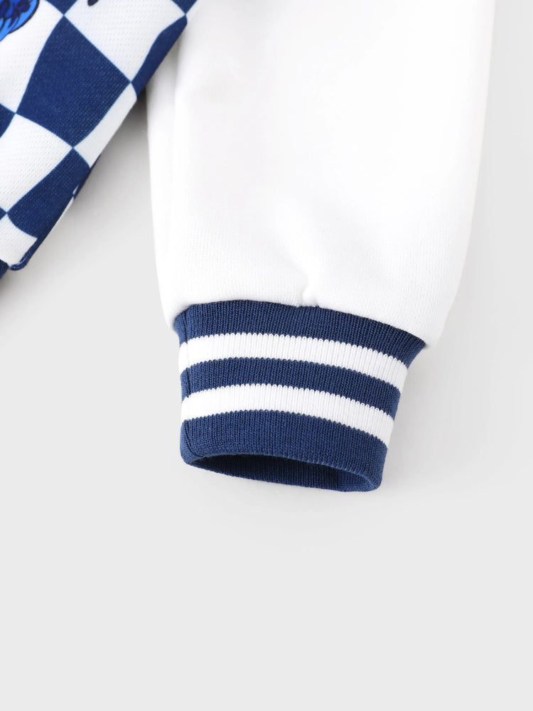 Disney Stitch Kleinkind / Kind Junge Schachbrettmuster Bomberjacke tiefblau