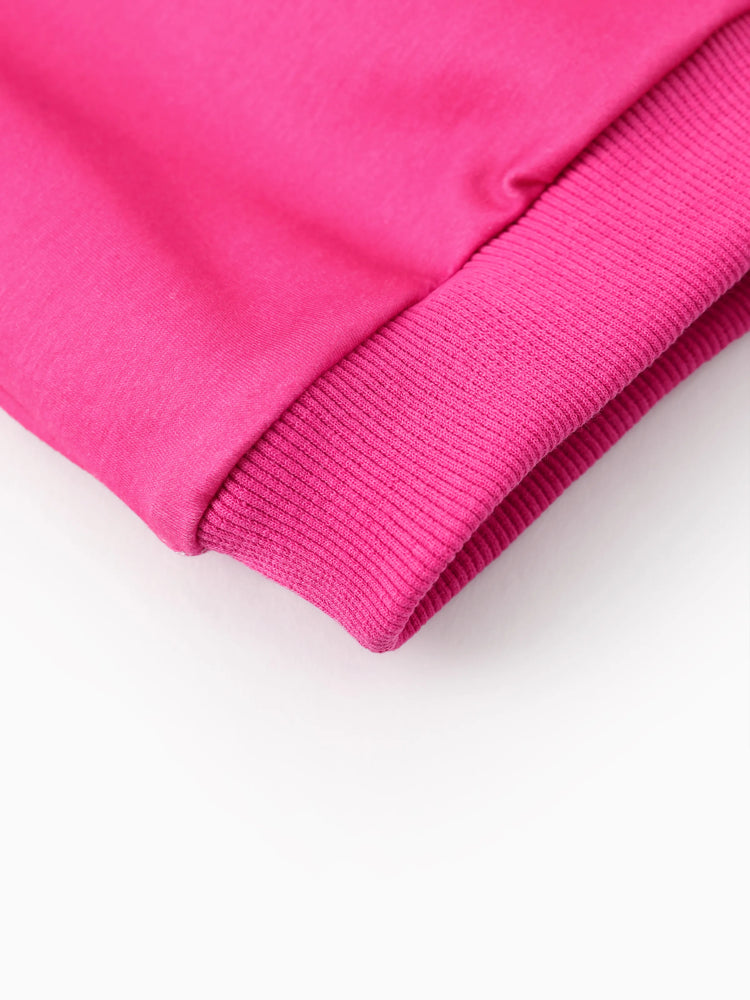 Disney Princess Toddler Girl Ariel 2pcs Ruffled Sweatshirt and Leggings Set Hot Pink