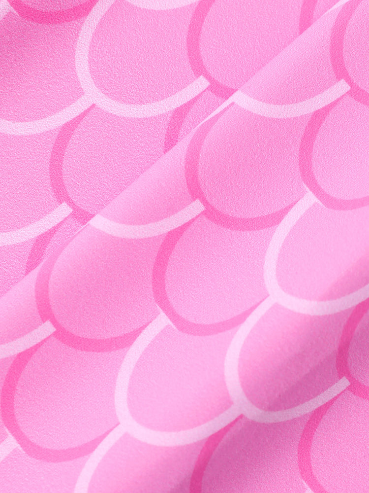 Disney Princess Toddler Girl Ariel 2pcs Ruffled Sweatshirt and Leggings Set Hot Pink