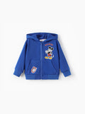 Disney Mickey and Friends Toddler/Kids Boy Mickey Mouse Argyle Pattern Hooded Jacket Blue
