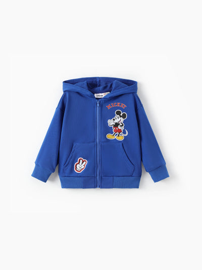 Disney Mickey and Friends Toddler/Kids Boy Mickey Mouse Argyle Pattern Hooded Jacket Blue
