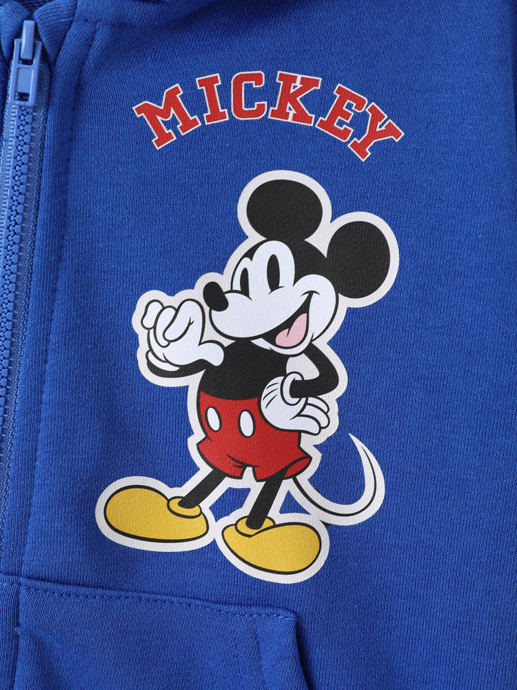 Disney Mickey and Friends Toddler/Kids Boy Mickey Mouse Argyle Pattern Hooded Jacket Blue