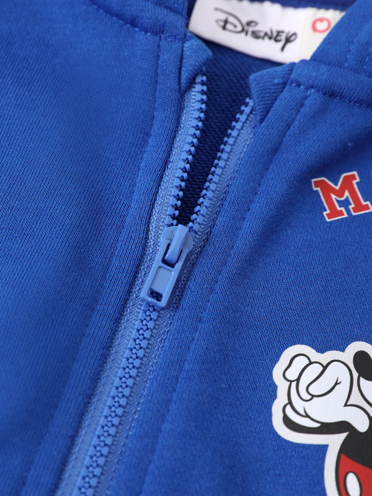 Disney Mickey and Friends Toddler/Kids Boy Mickey Mouse Argyle Pattern Hooded Jacket Blue
